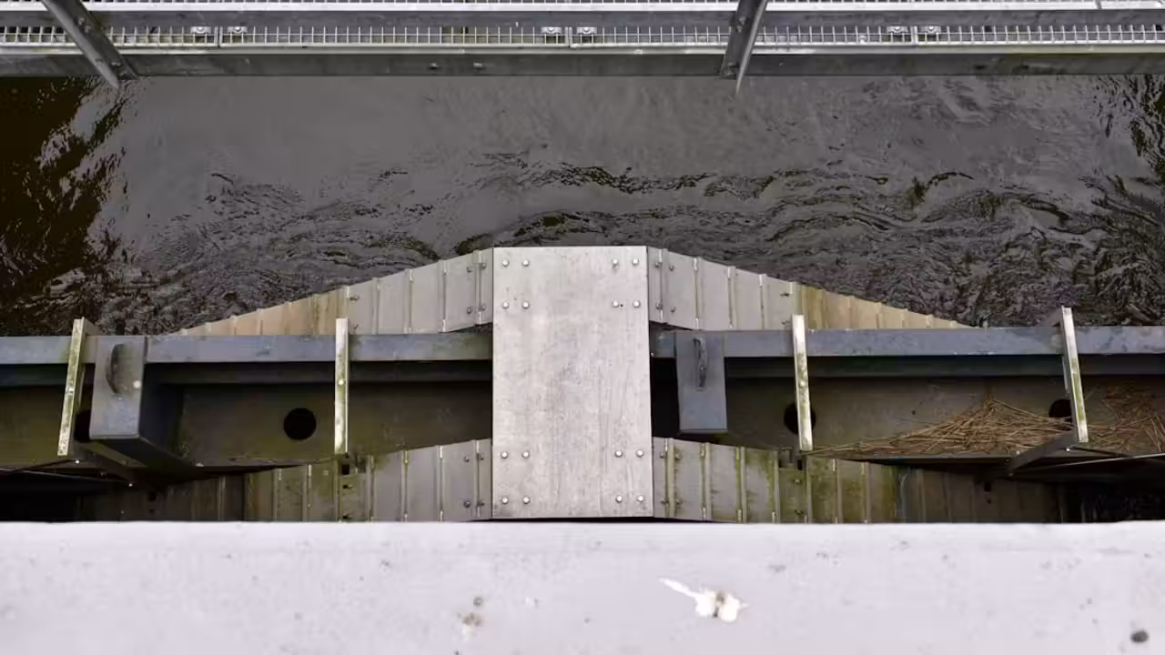 Technicien contrôlant les paramètres de l’eau au bord d’un bassin de piscine municipale couvert